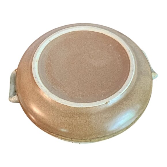 Vtg Stoneware Pottery Soup Bowls 4.5" Dia X 2.5" Tall Set Of 2 Speckled Handles - Picture 8 of 8